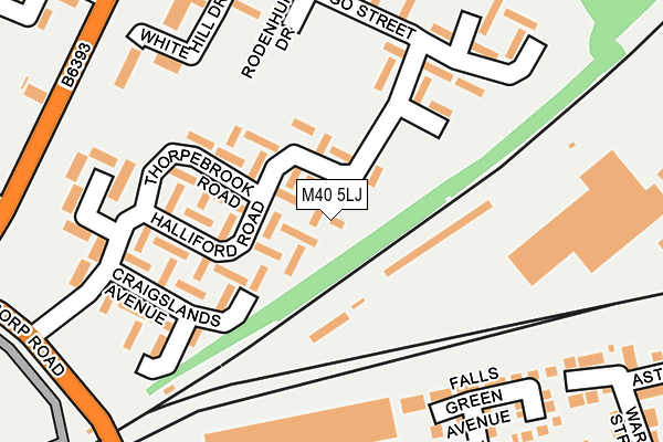 M40 5LJ map - OS OpenMap – Local (Ordnance Survey)