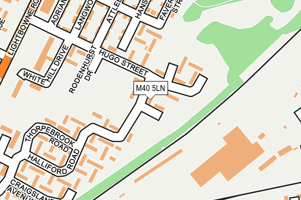 M40 5LN map - OS OpenMap – Local (Ordnance Survey)