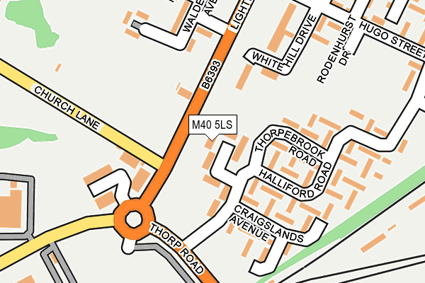 M40 5LS map - OS OpenMap – Local (Ordnance Survey)