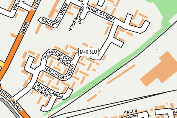 M40 5LU map - OS OpenMap – Local (Ordnance Survey)