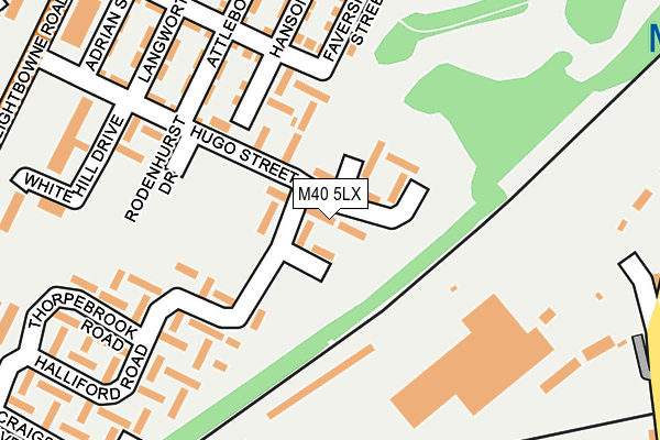M40 5LX map - OS OpenMap – Local (Ordnance Survey)