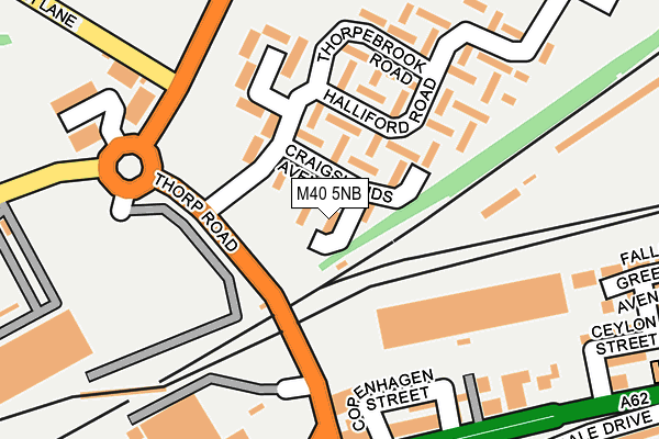 M40 5NB map - OS OpenMap – Local (Ordnance Survey)