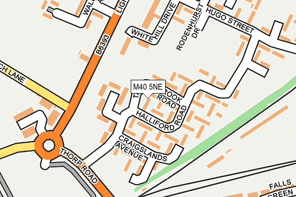 M40 5NE map - OS OpenMap – Local (Ordnance Survey)