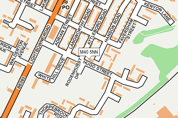 M40 5NN map - OS OpenMap – Local (Ordnance Survey)