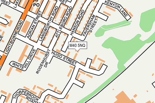 M40 5NQ map - OS OpenMap – Local (Ordnance Survey)