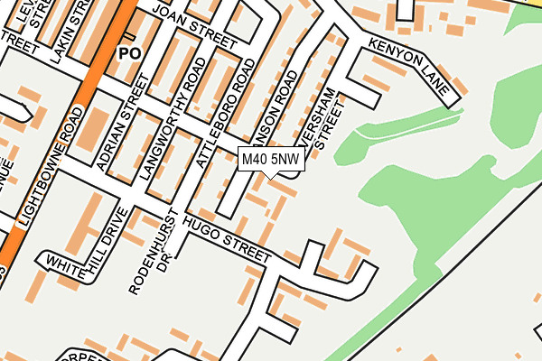 M40 5NW map - OS OpenMap – Local (Ordnance Survey)