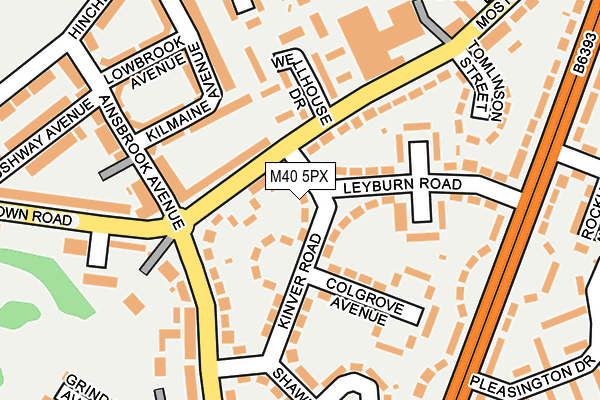 M40 5PX map - OS OpenMap – Local (Ordnance Survey)