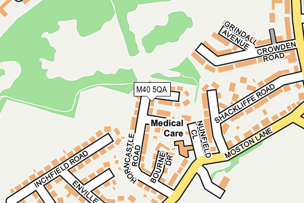 M40 5QA map - OS OpenMap – Local (Ordnance Survey)