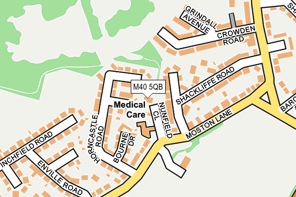 M40 5QB map - OS OpenMap – Local (Ordnance Survey)