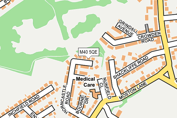 M40 5QE map - OS OpenMap – Local (Ordnance Survey)