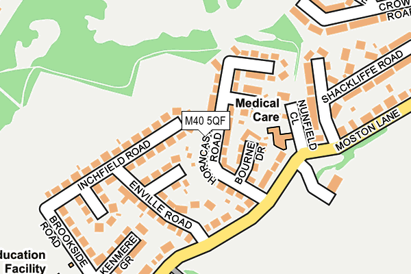 M40 5QF map - OS OpenMap – Local (Ordnance Survey)