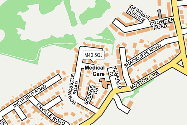 M40 5QJ map - OS OpenMap – Local (Ordnance Survey)