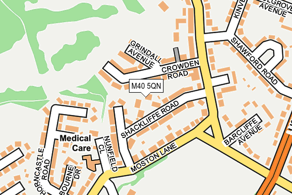 M40 5QN map - OS OpenMap – Local (Ordnance Survey)