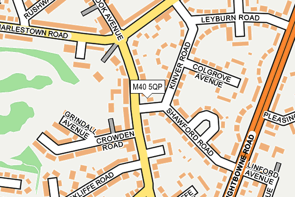 M40 5QP map - OS OpenMap – Local (Ordnance Survey)