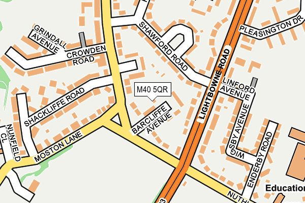 M40 5QR map - OS OpenMap – Local (Ordnance Survey)