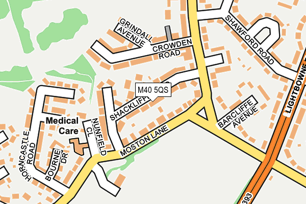 M40 5QS map - OS OpenMap – Local (Ordnance Survey)