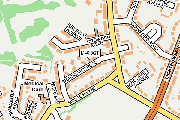 M40 5QT map - OS OpenMap – Local (Ordnance Survey)