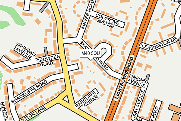 M40 5QU map - OS OpenMap – Local (Ordnance Survey)