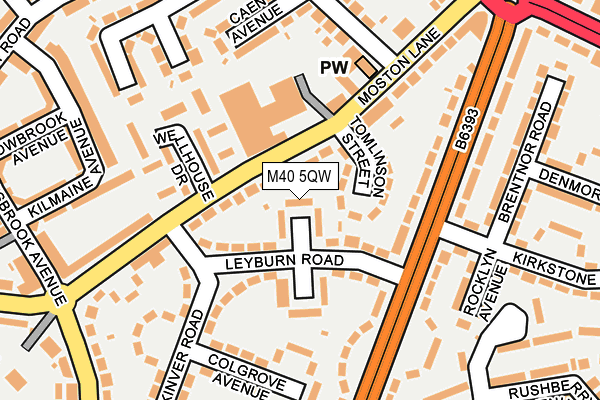 M40 5QW map - OS OpenMap – Local (Ordnance Survey)