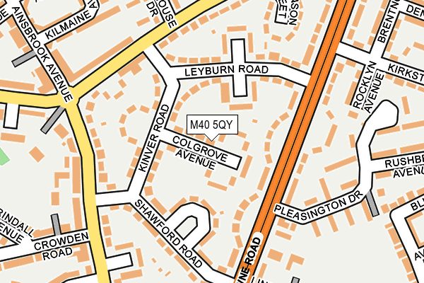 M40 5QY map - OS OpenMap – Local (Ordnance Survey)