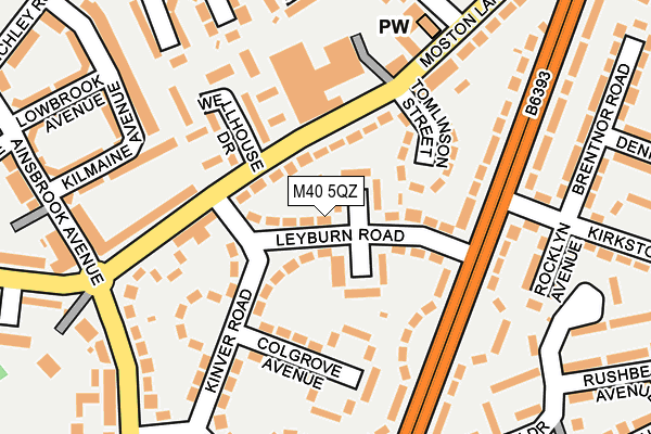 M40 5QZ map - OS OpenMap – Local (Ordnance Survey)