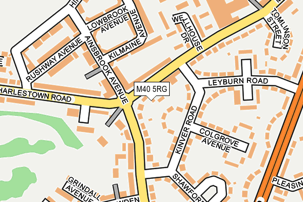 M40 5RG map - OS OpenMap – Local (Ordnance Survey)