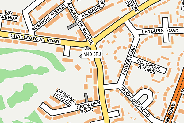 M40 5RJ map - OS OpenMap – Local (Ordnance Survey)