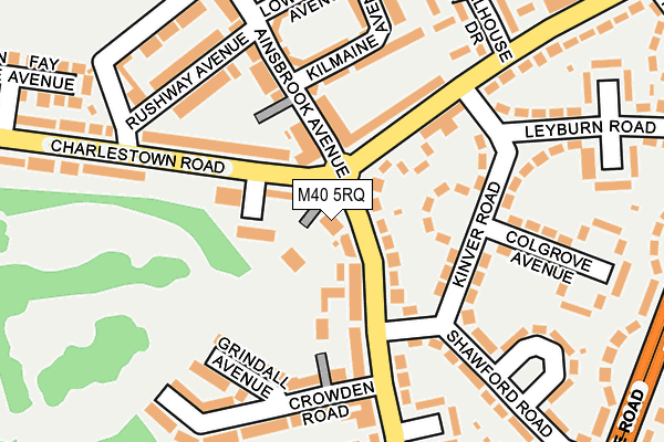 M40 5RQ map - OS OpenMap – Local (Ordnance Survey)