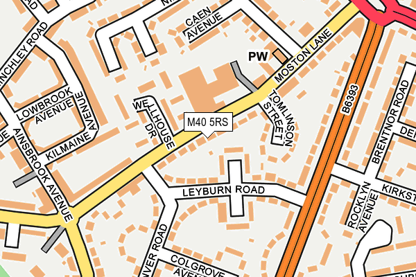 M40 5RS map - OS OpenMap – Local (Ordnance Survey)
