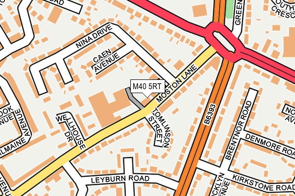 M40 5RT map - OS OpenMap – Local (Ordnance Survey)