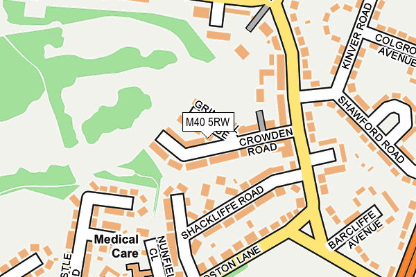 M40 5RW map - OS OpenMap – Local (Ordnance Survey)