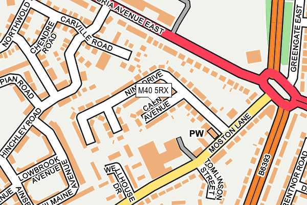 M40 5RX map - OS OpenMap – Local (Ordnance Survey)