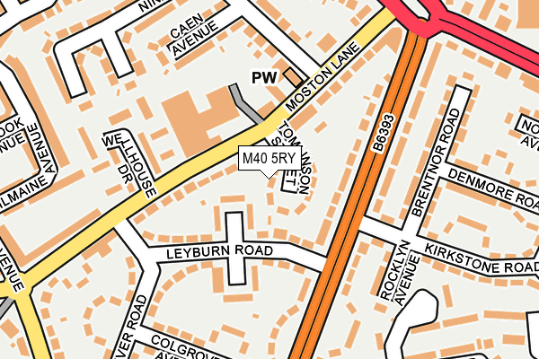 M40 5RY map - OS OpenMap – Local (Ordnance Survey)