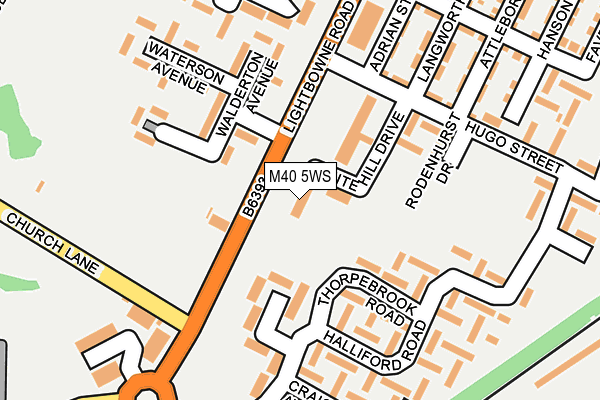 M40 5WS map - OS OpenMap – Local (Ordnance Survey)