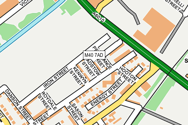 M40 7AD map - OS OpenMap – Local (Ordnance Survey)