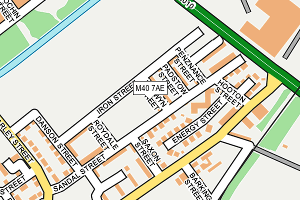 M40 7AE map - OS OpenMap – Local (Ordnance Survey)