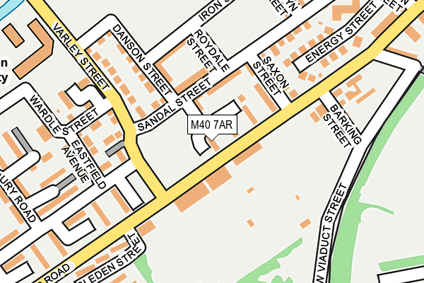 M40 7AR map - OS OpenMap – Local (Ordnance Survey)
