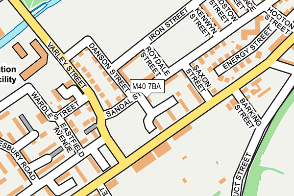 M40 7BA map - OS OpenMap – Local (Ordnance Survey)