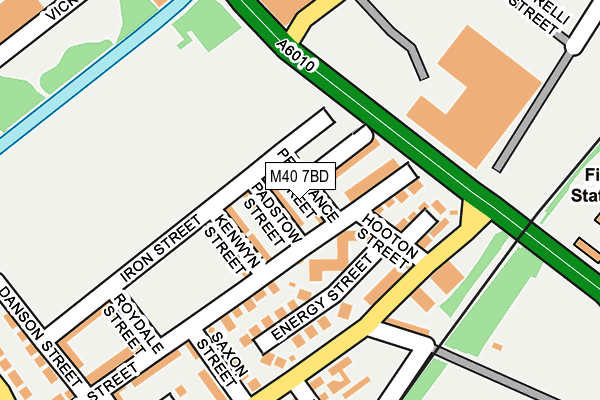 M40 7BD map - OS OpenMap – Local (Ordnance Survey)