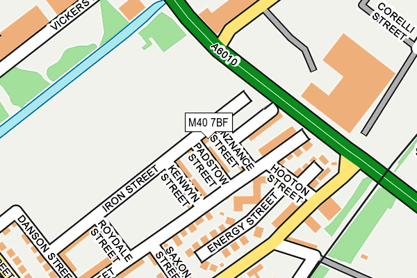 M40 7BF map - OS OpenMap – Local (Ordnance Survey)