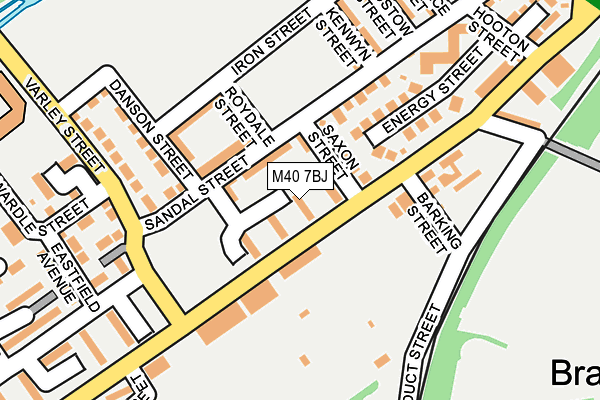 M40 7BJ map - OS OpenMap – Local (Ordnance Survey)