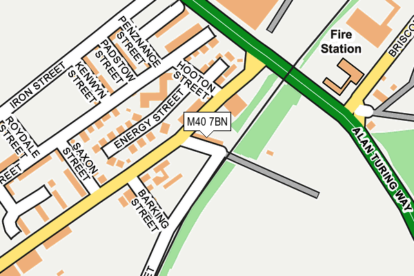 M40 7BN map - OS OpenMap – Local (Ordnance Survey)