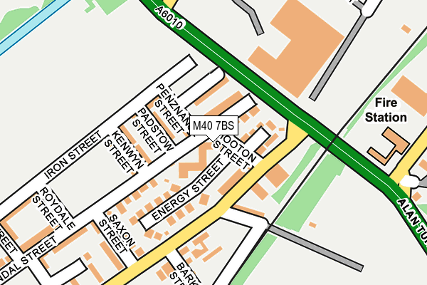 M40 7BS map - OS OpenMap – Local (Ordnance Survey)