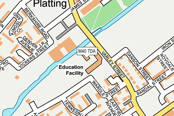 M40 7DA map - OS OpenMap – Local (Ordnance Survey)