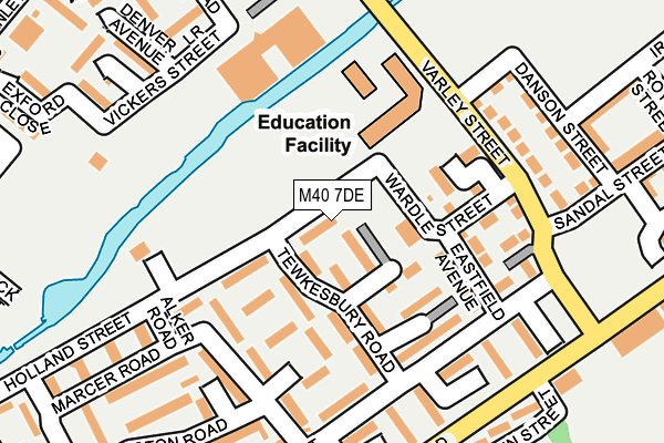 M40 7DE map - OS OpenMap – Local (Ordnance Survey)