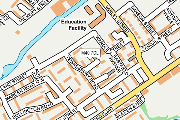 M40 7DL map - OS OpenMap – Local (Ordnance Survey)