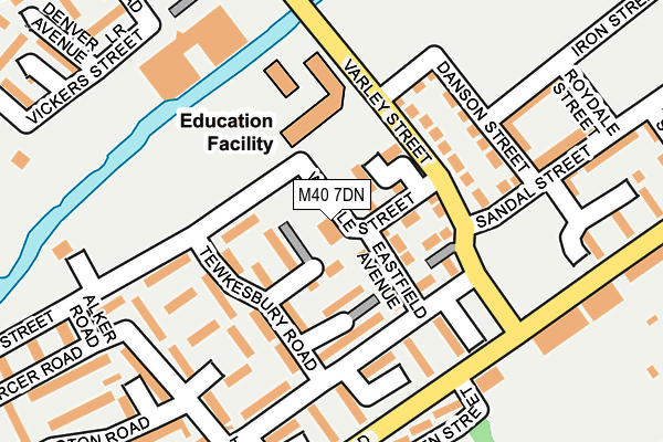 M40 7DN map - OS OpenMap – Local (Ordnance Survey)