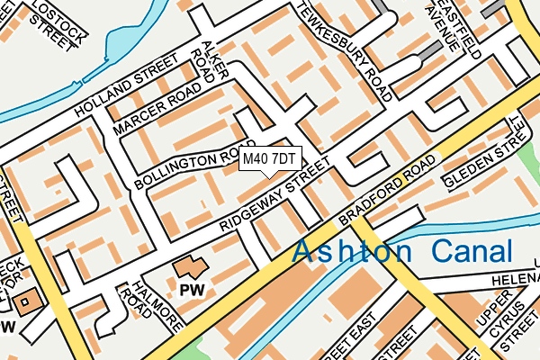 M40 7DT map - OS OpenMap – Local (Ordnance Survey)