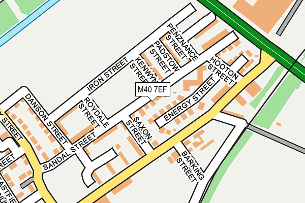 M40 7EF map - OS OpenMap – Local (Ordnance Survey)