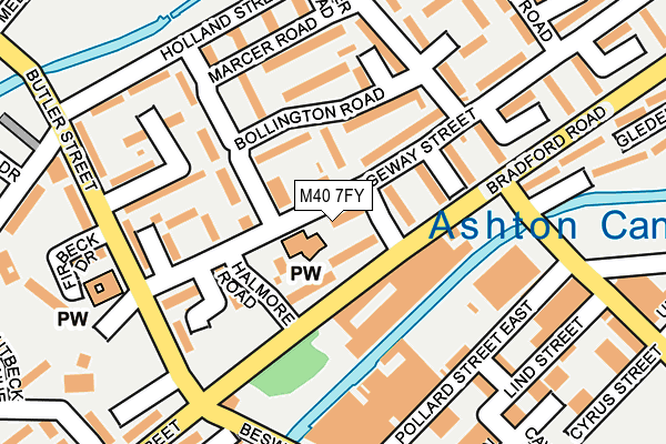 M40 7FY map - OS OpenMap – Local (Ordnance Survey)